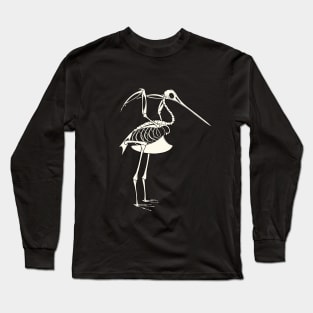 Bar-Tailed Godwit Skeleton Long Sleeve T-Shirt